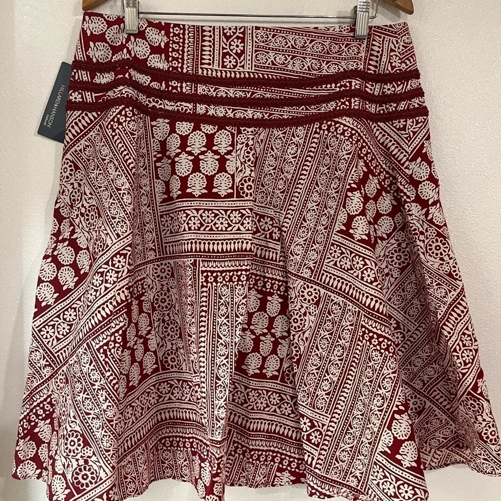 Hillard and Henson airline skirt size 12 NWT printed 100% cotton - Picture 3 of 4